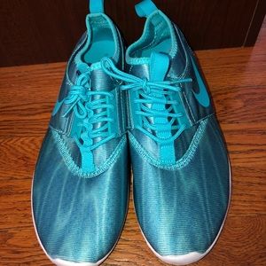 Metallic blue Nike sneakers